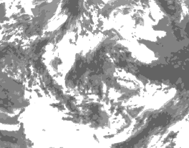 GDPS total cloud 006 hour forecast chart for Canada based on 2026/06/17 0000Z data