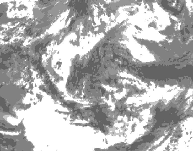 GDPS total cloud 012 hour forecast chart for Canada based on 2026/06/17 0000Z data