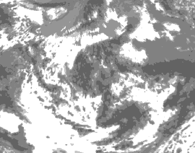 GDPS total cloud 030 hour forecast chart for Canada based on 2026/06/17 0000Z data
