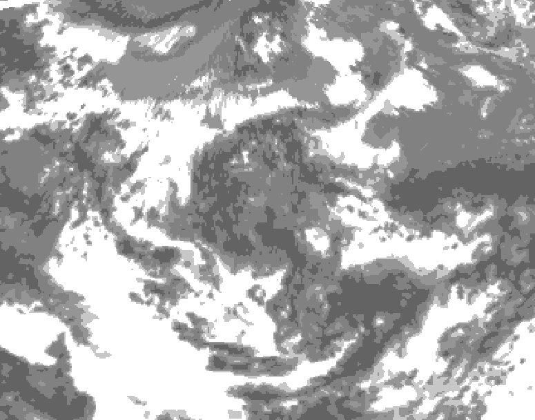 GDPS total cloud 036 hour forecast chart for Canada based on 2026/06/17 0000Z data