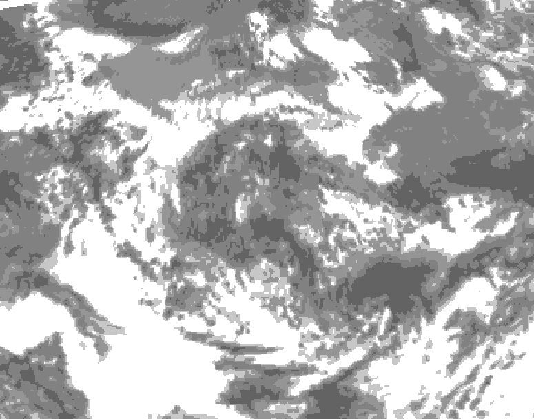 GDPS total cloud 042 hour forecast chart for Canada based on 2026/06/17 0000Z data