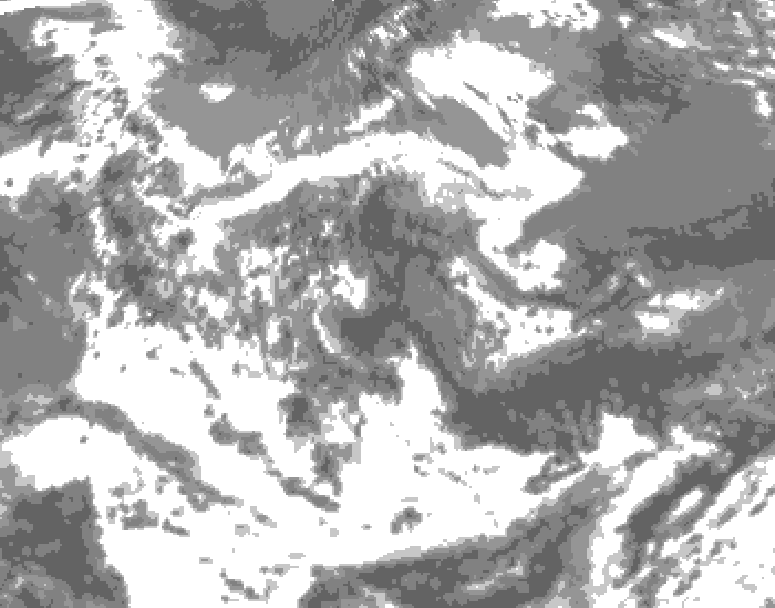 GDPS total cloud 054 hour forecast chart for Canada based on 2026/06/17 0000Z data
