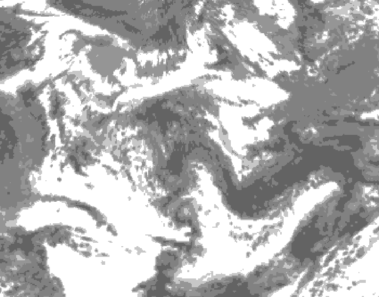 GDPS total cloud 066 hour forecast chart for Canada based on 2026/06/17 0000Z data