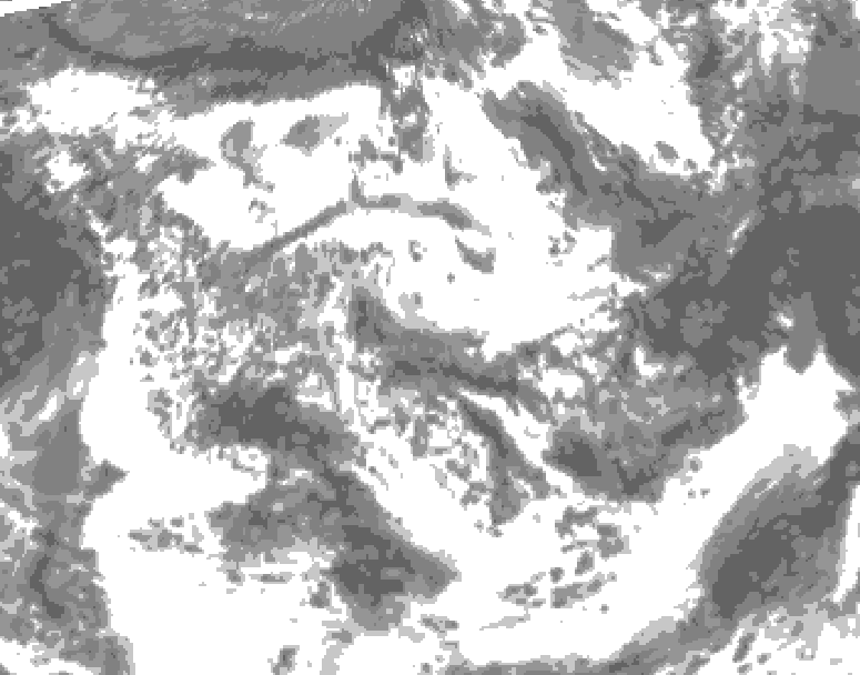 GDPS total cloud 096 hour forecast chart for Canada based on 2026/06/17 0000Z data