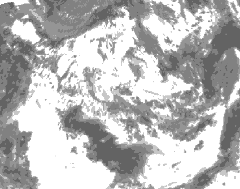 GDPS total cloud 114 hour forecast chart for Canada based on 2026/06/17 0000Z data
