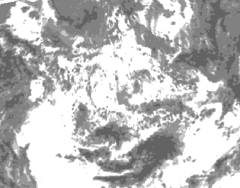 GDPS total cloud 138 hour forecast chart for Canada based on 2026/06/17 0000Z data
