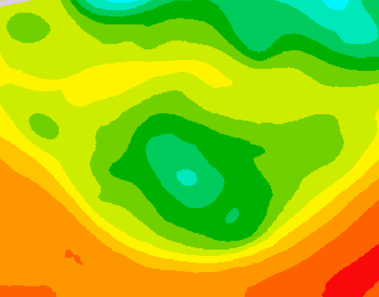 GDPS 500 millibar geopotential height 012 hour forecast chart for Canada based on 2026/06/18 0000Z data