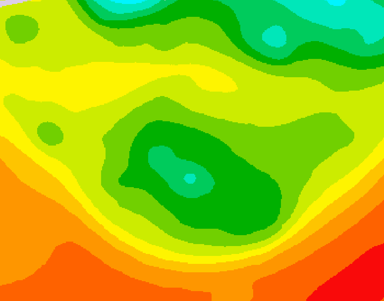 GDPS 500 millibar geopotential height 018 hour forecast chart for Canada based on 2026/06/18 0000Z data