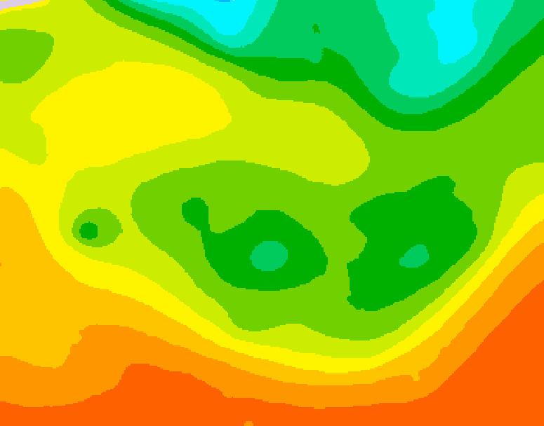 GDPS 500 millibar geopotential height 042 hour forecast chart for Canada based on 2026/06/18 0000Z data