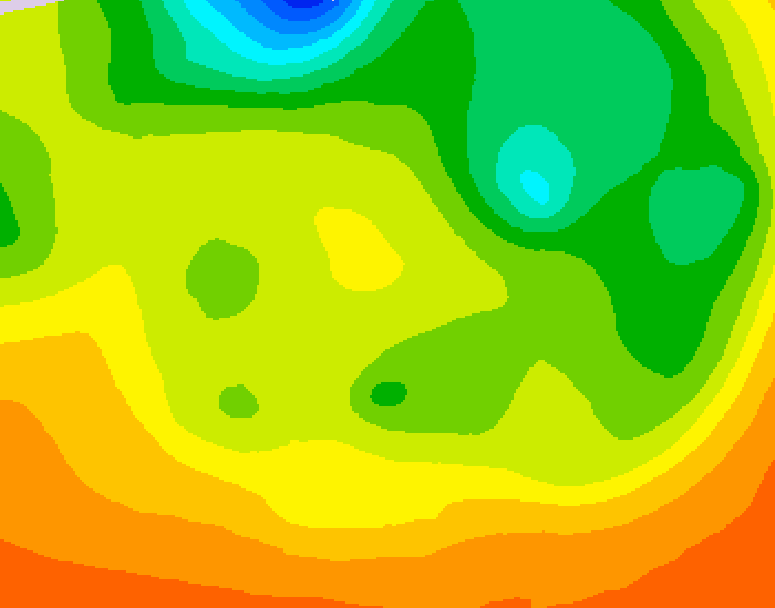 GDPS 500 millibar geopotential height 090 hour forecast chart for Canada based on 2026/06/18 0000Z data