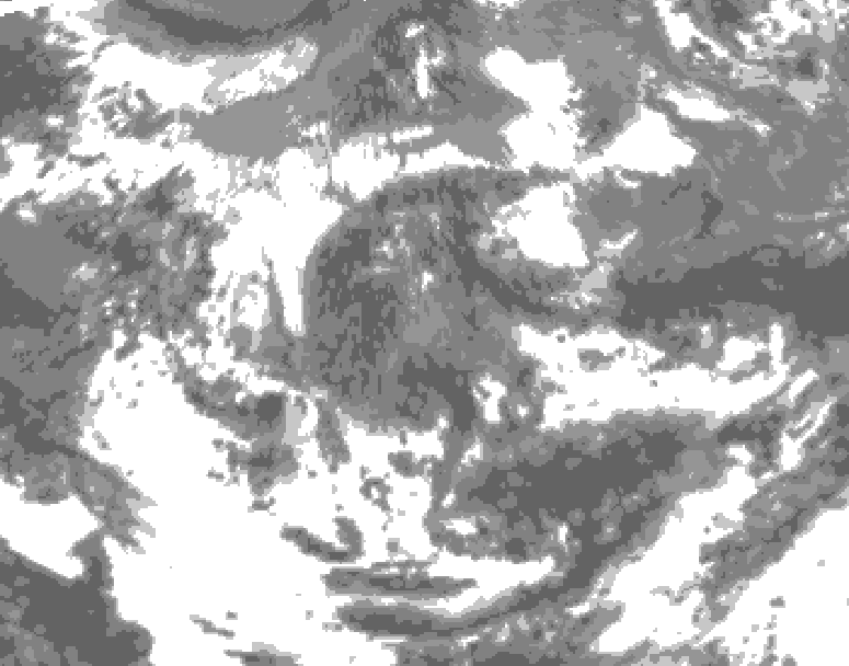 GDPS total cloud 012 hour forecast chart for Canada based on 2026/06/18 0000Z data