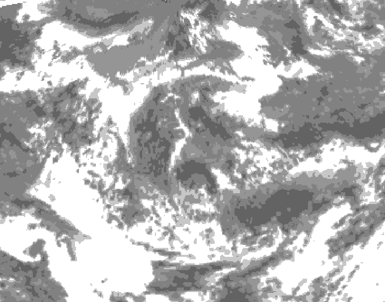 GDPS total cloud 018 hour forecast chart for Canada based on 2026/06/18 0000Z data