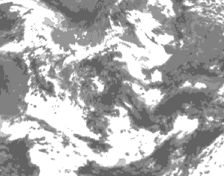 GDPS total cloud 036 hour forecast chart for Canada based on 2026/06/18 0000Z data