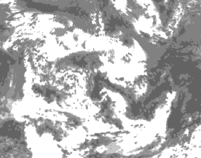 GDPS total cloud 054 hour forecast chart for Canada based on 2026/06/18 0000Z data