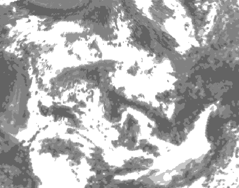 GDPS total cloud 060 hour forecast chart for Canada based on 2026/06/18 0000Z data