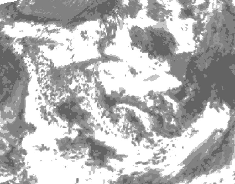 GDPS total cloud 072 hour forecast chart for Canada based on 2026/06/18 0000Z data
