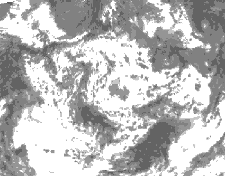 GDPS total cloud 120 hour forecast chart for Canada based on 2026/06/18 0000Z data