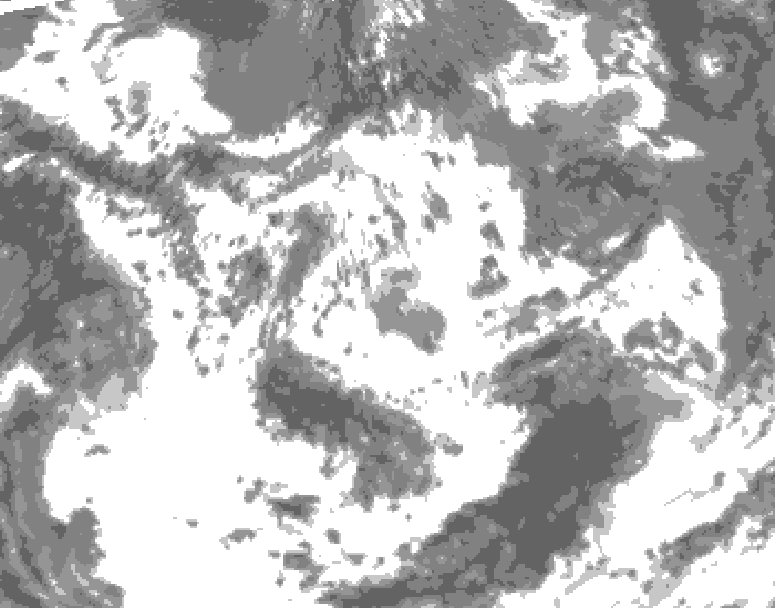 GDPS total cloud 126 hour forecast chart for Canada based on 2026/06/18 0000Z data