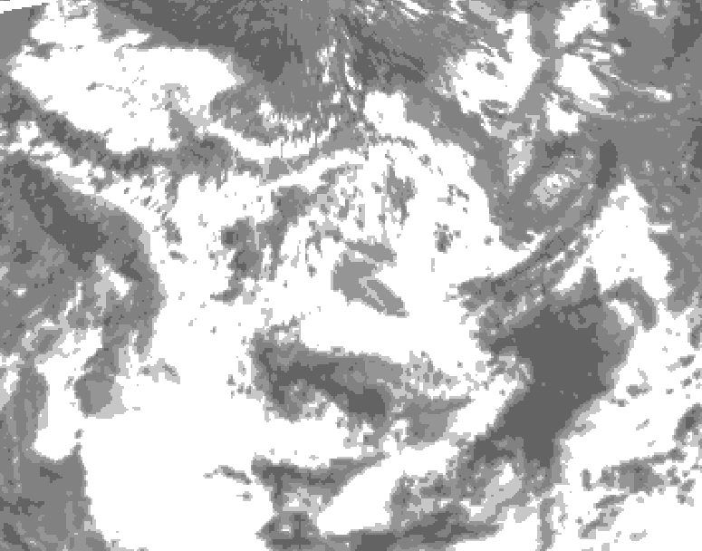 GDPS total cloud 138 hour forecast chart for Canada based on 2026/06/18 0000Z data