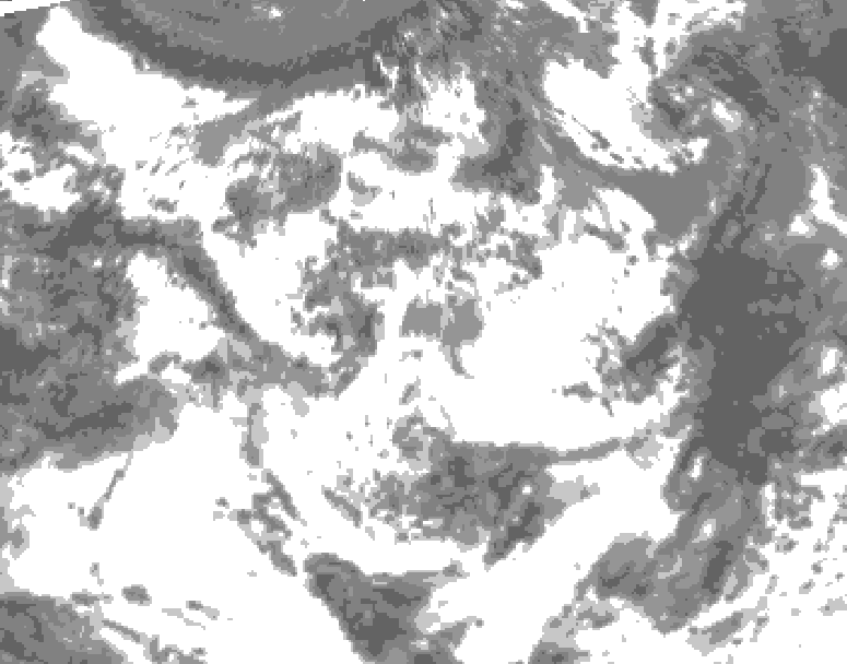 GDPS total cloud 162 hour forecast chart for Canada based on 2026/06/18 0000Z data