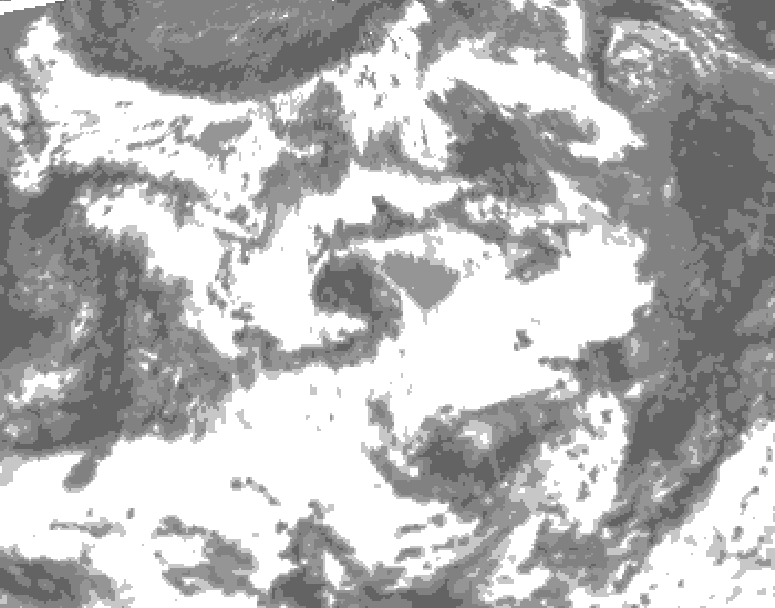 GDPS total cloud 180 hour forecast chart for Canada based on 2026/06/18 0000Z data