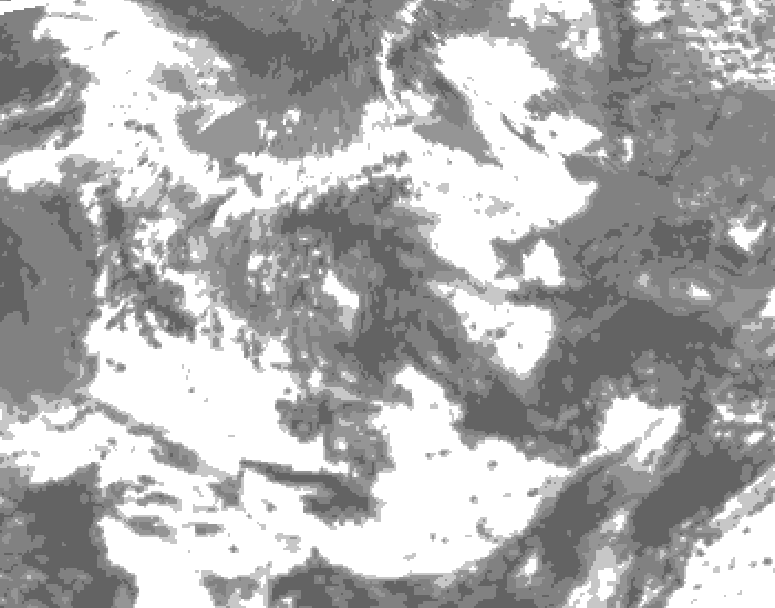 GDPS total cloud 024 hour forecast chart for Canada based on 2026/06/18 1200Z data