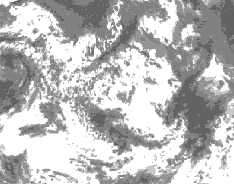GDPS total cloud 132 hour forecast chart for Canada based on 2026/06/18 1200Z data