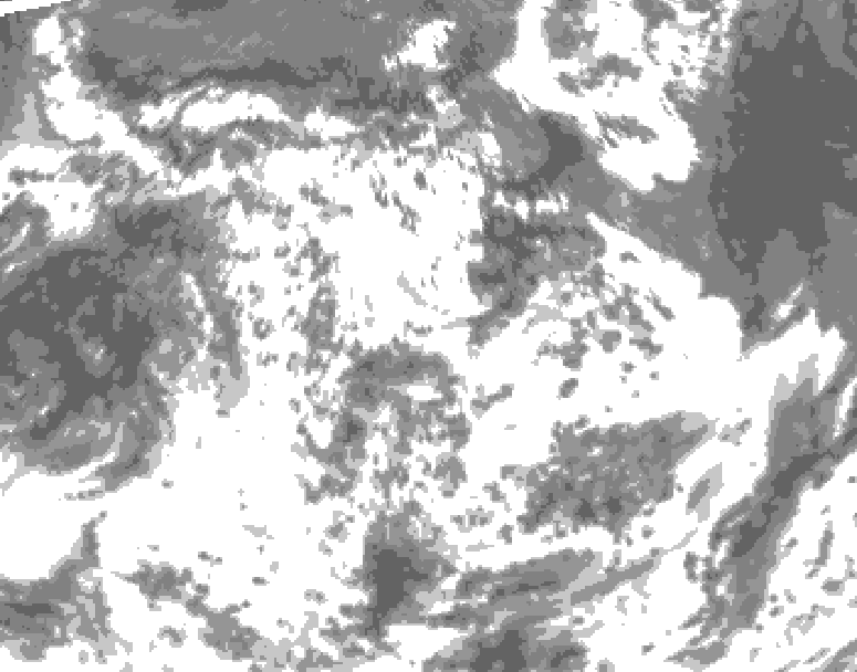 GDPS total cloud 180 hour forecast chart for Canada based on 2026/06/18 1200Z data