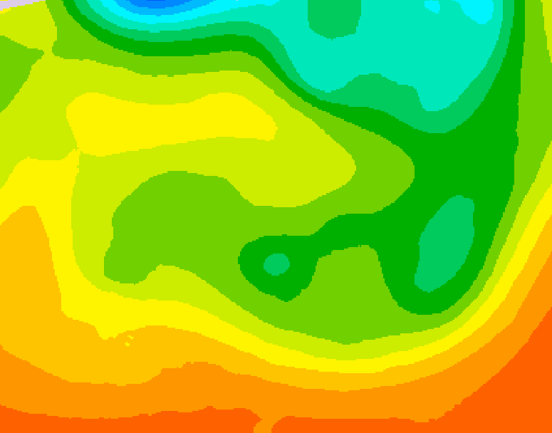 GDPS 500 millibar geopotential height 036 hour forecast chart for Canada based on 2026/06/19 0000Z data