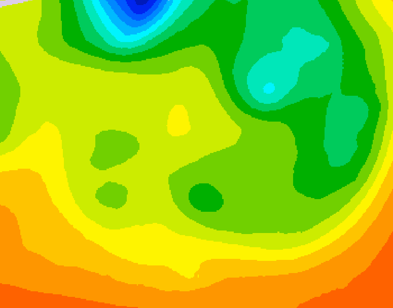 GDPS 500 millibar geopotential height 060 hour forecast chart for Canada based on 2026/06/19 0000Z data