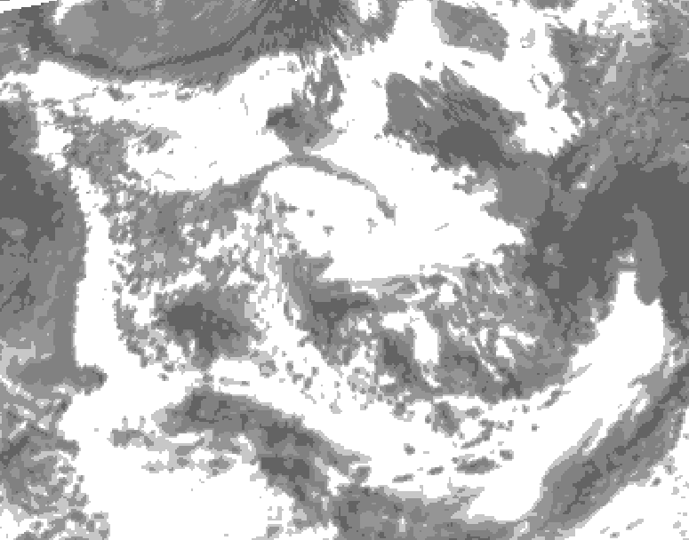 GDPS total cloud 048 hour forecast chart for Canada based on 2026/06/19 0000Z data