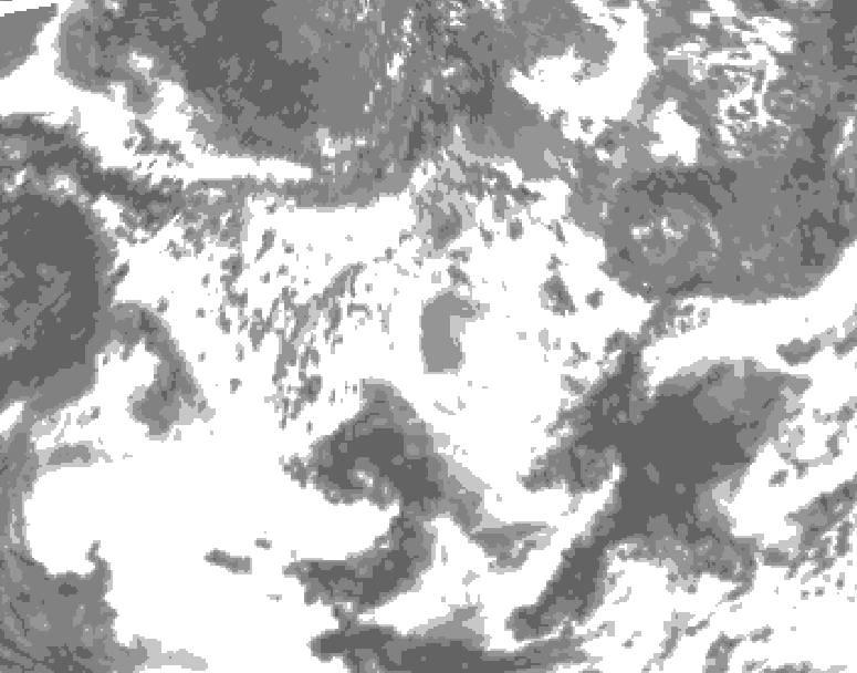 GDPS total cloud 108 hour forecast chart for Canada based on 2026/06/19 0000Z data