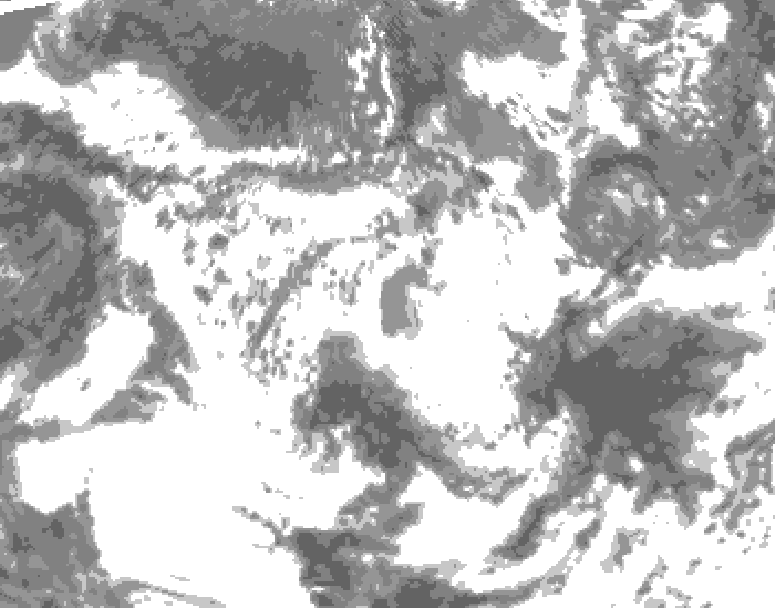 GDPS total cloud 114 hour forecast chart for Canada based on 2026/06/19 0000Z data