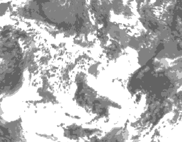 GDPS total cloud 126 hour forecast chart for Canada based on 2026/06/19 0000Z data