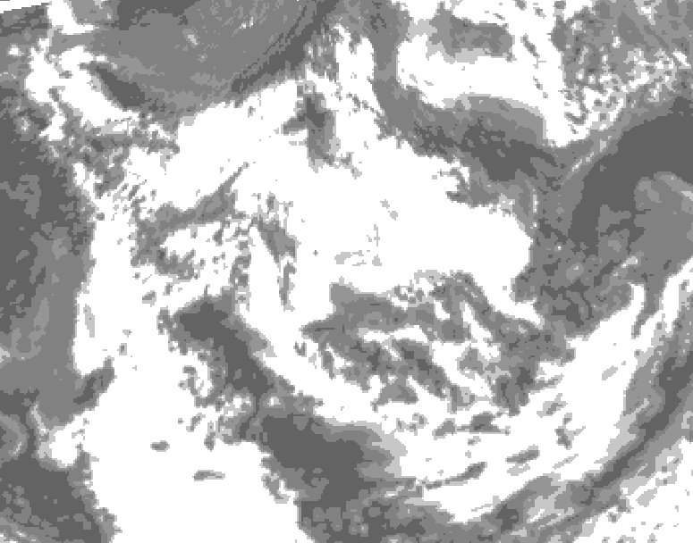 GDPS total cloud 048 hour forecast chart for Canada based on 2026/06/19 1200Z data
