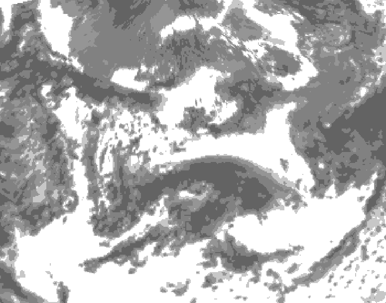 GDPS total cloud 240 hour forecast chart for Canada based on 2026/06/19 1200Z data