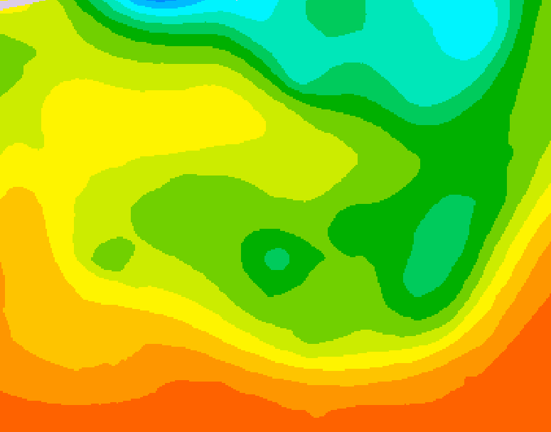GDPS 500 millibar geopotential height 006 hour forecast chart for Canada based on 2026/06/20 0000Z data