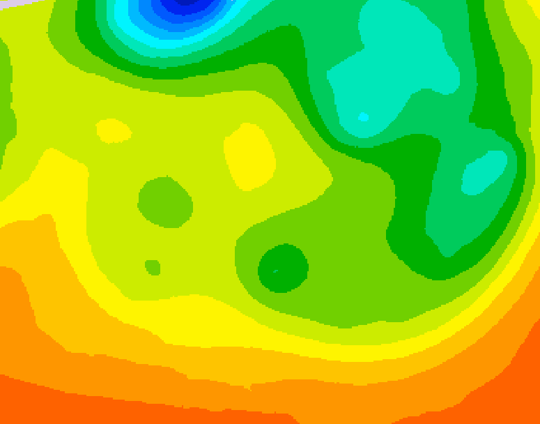 GDPS 500 millibar geopotential height 030 hour forecast chart for Canada based on 2026/06/20 0000Z data