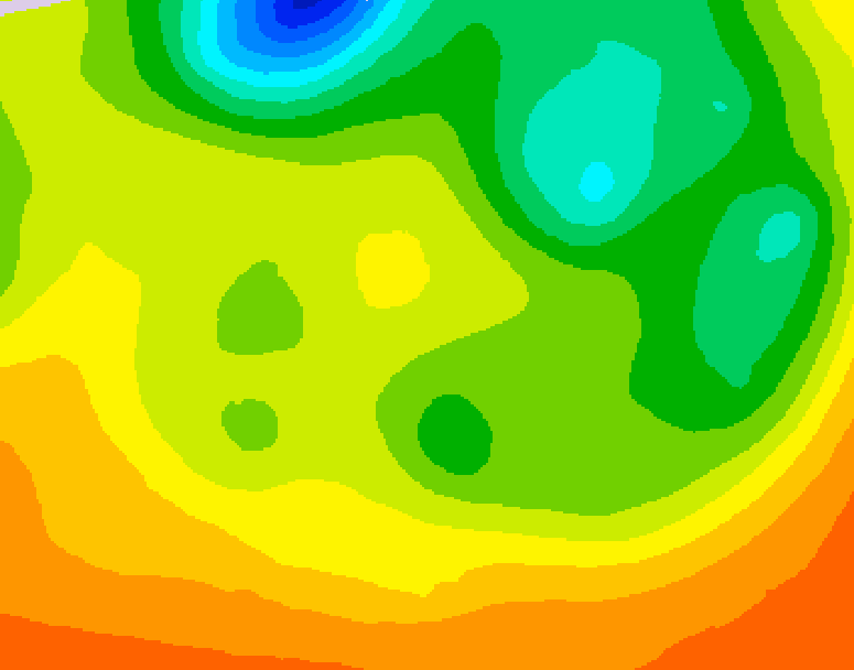 GDPS 500 millibar geopotential height 024 hour forecast chart for Canada based on 2026/06/20 1200Z data