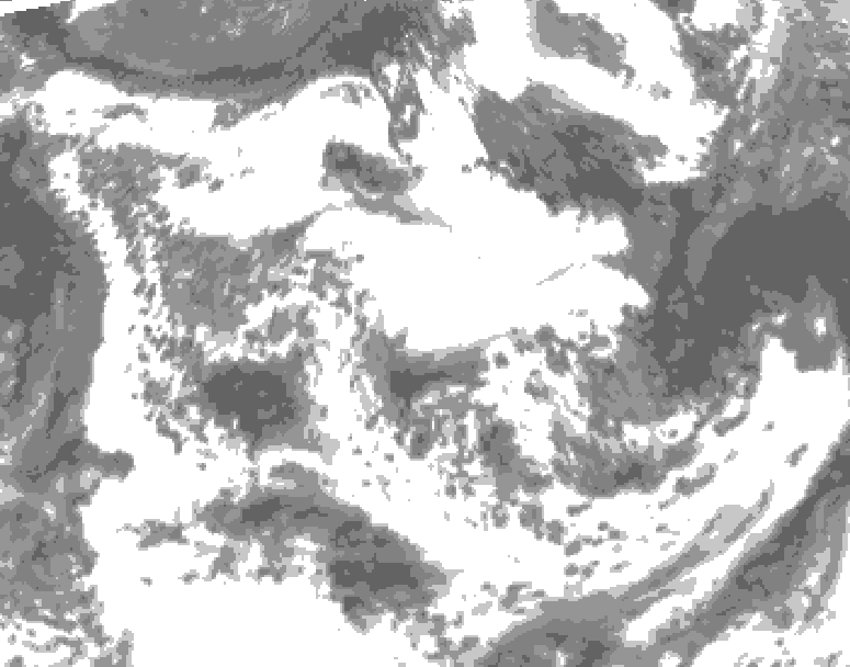 GDPS total cloud 024 hour forecast chart for Canada based on 2026/06/20 0000Z data