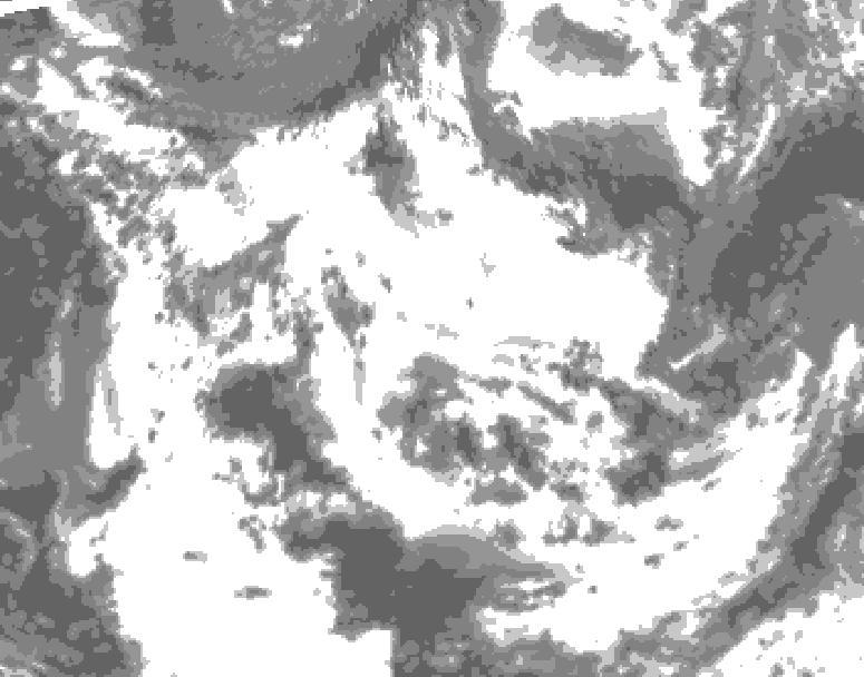 GDPS total cloud 036 hour forecast chart for Canada based on 2026/06/20 0000Z data