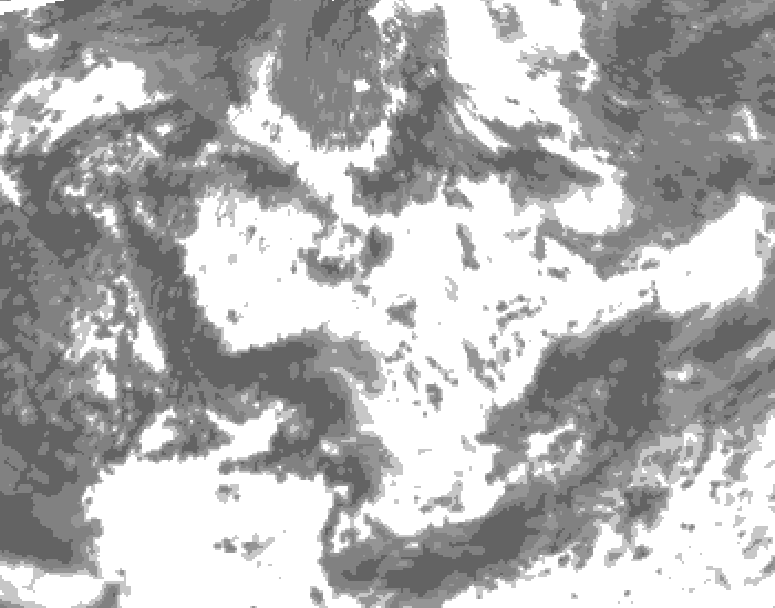 GDPS total cloud 180 hour forecast chart for Canada based on 2026/06/20 0000Z data