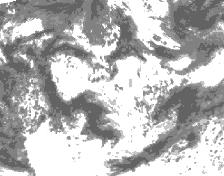 GDPS total cloud 186 hour forecast chart for Canada based on 2026/06/20 0000Z data