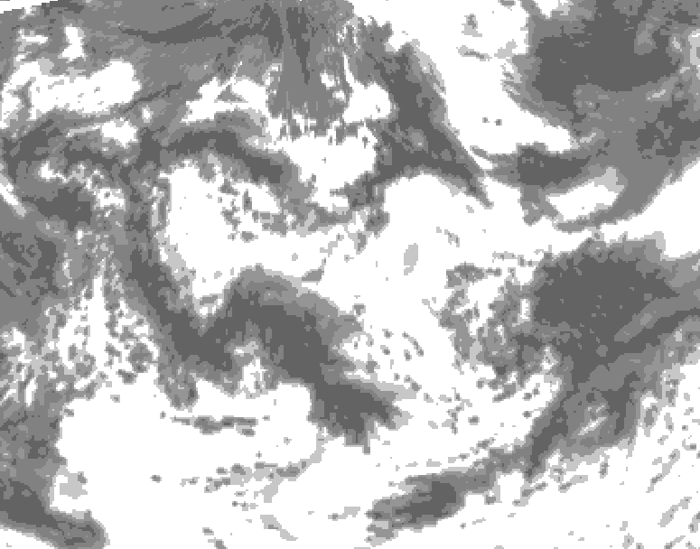 GDPS total cloud 192 hour forecast chart for Canada based on 2026/06/20 0000Z data