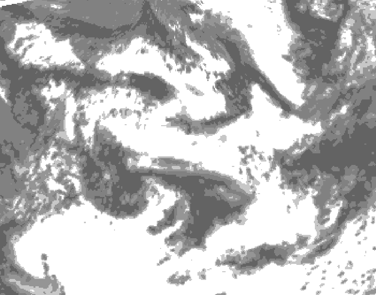 GDPS total cloud 210 hour forecast chart for Canada based on 2026/06/20 0000Z data