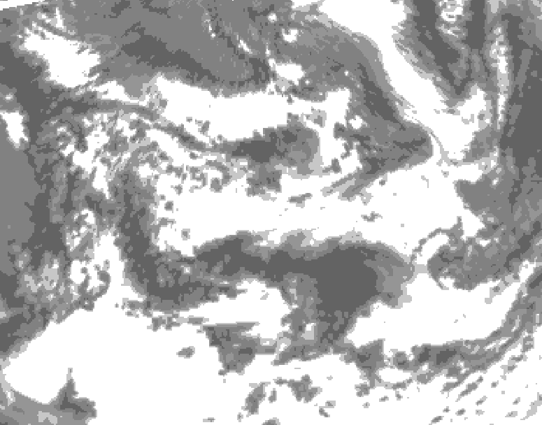 GDPS total cloud 228 hour forecast chart for Canada based on 2026/06/20 0000Z data