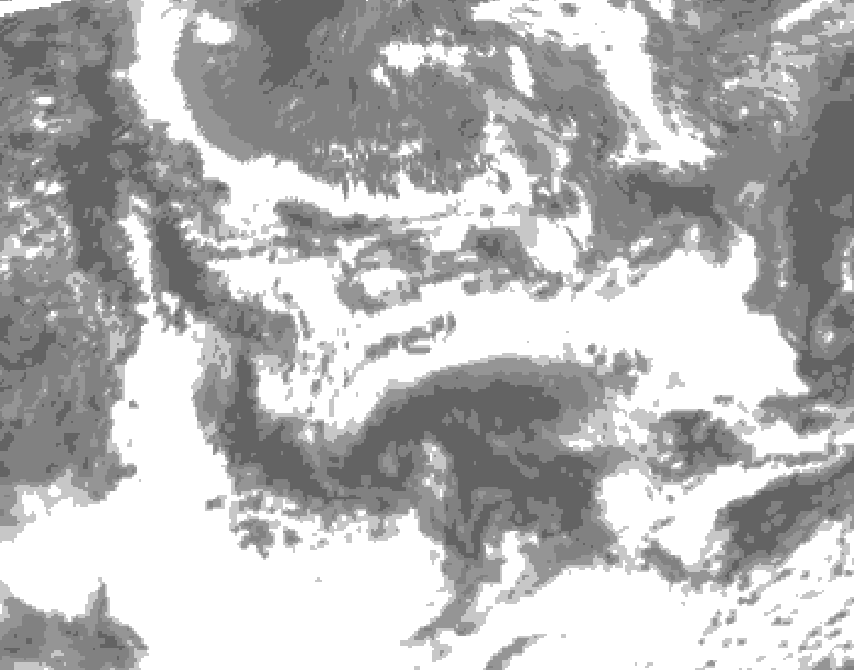 GDPS total cloud 222 hour forecast chart for Canada based on 2026/06/20 1200Z data