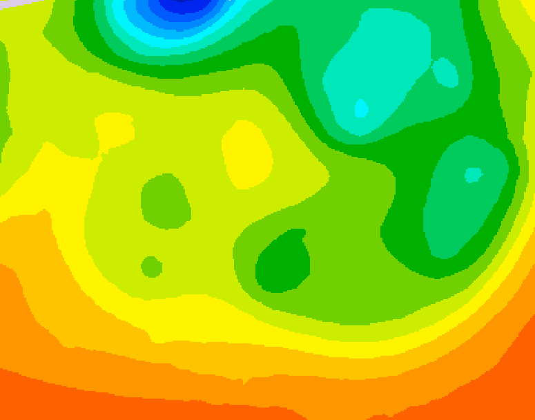 GDPS 500 millibar geopotential height 006 hour forecast chart for Canada based on 2026/06/21 0000Z data