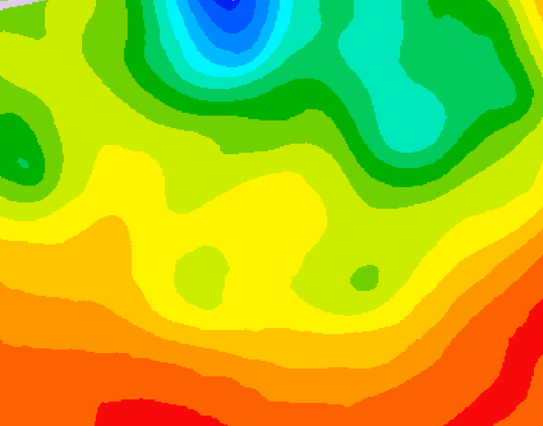 GDPS 500 millibar geopotential height 054 hour forecast chart for Canada based on 2026/06/21 0000Z data