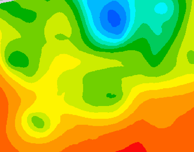 GDPS 500 millibar geopotential height 222 hour forecast chart for Canada based on 2026/06/21 0000Z data